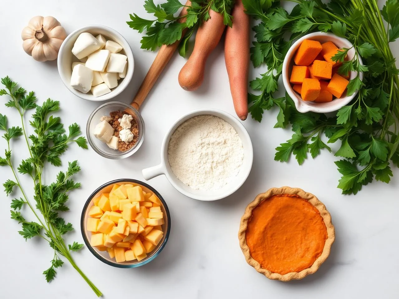 Ingredients for Sweet Potato Pie