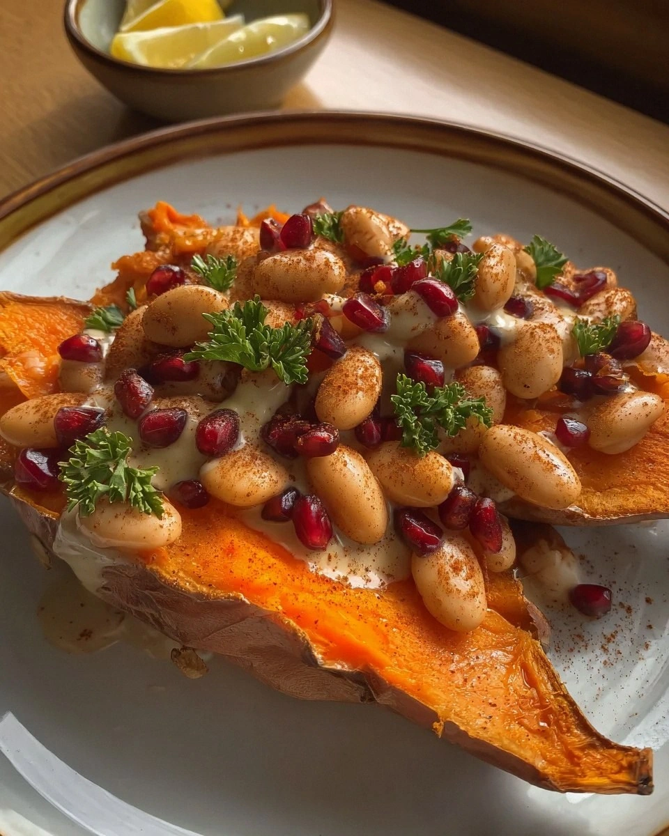Sweet Potato with Butter Beans Crunch