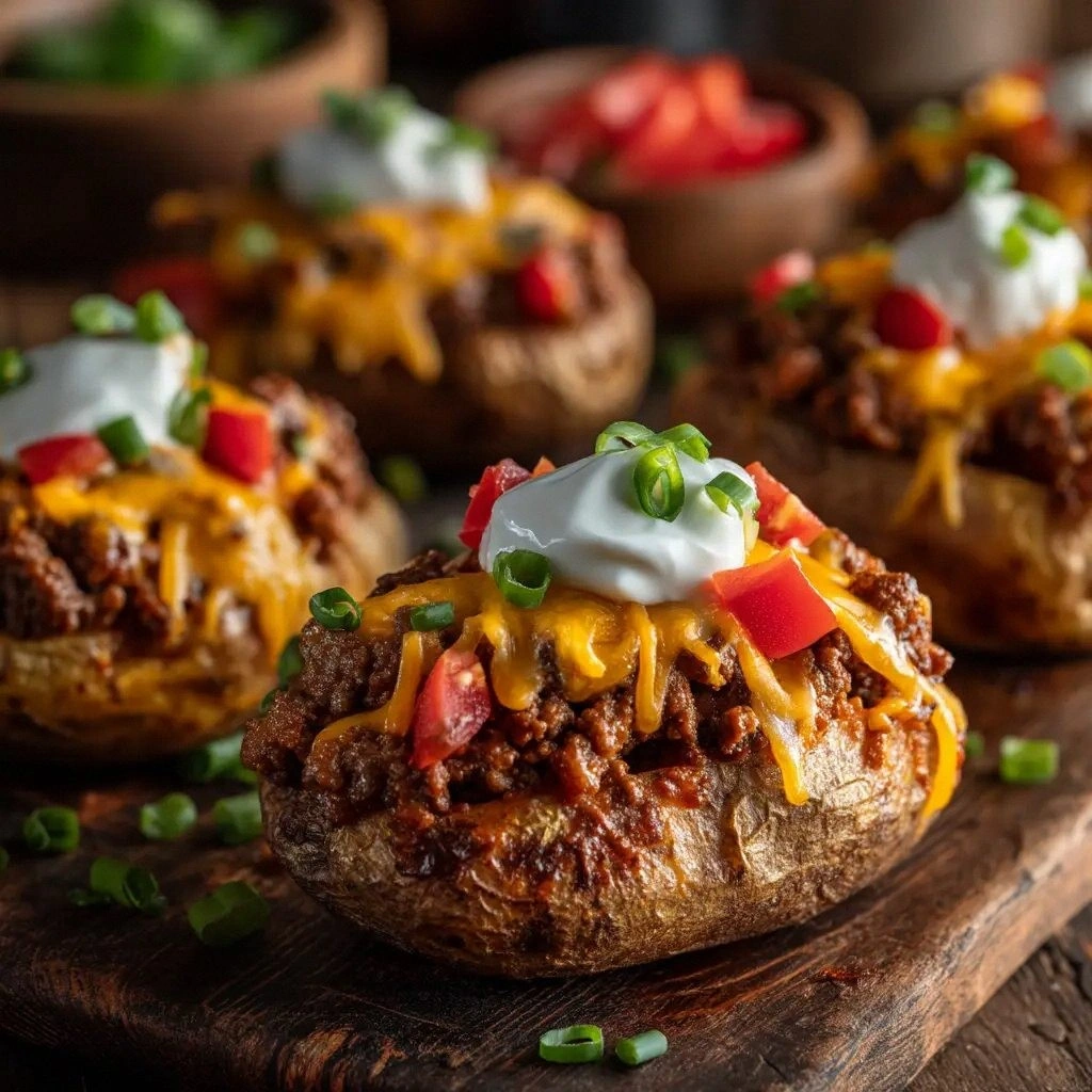 Taco Loaded Baked Potatoes: Th