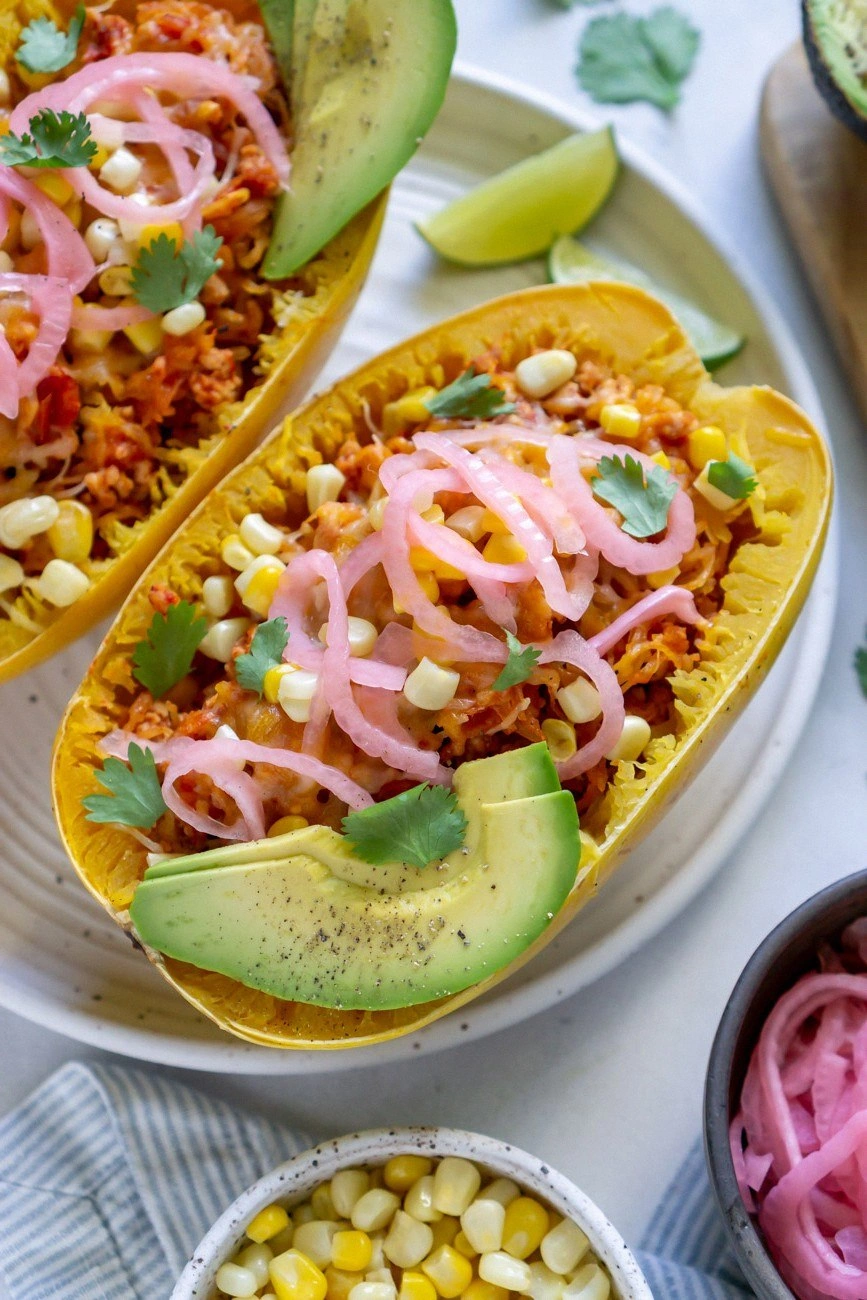 Taco Spaghetti Squash Boats