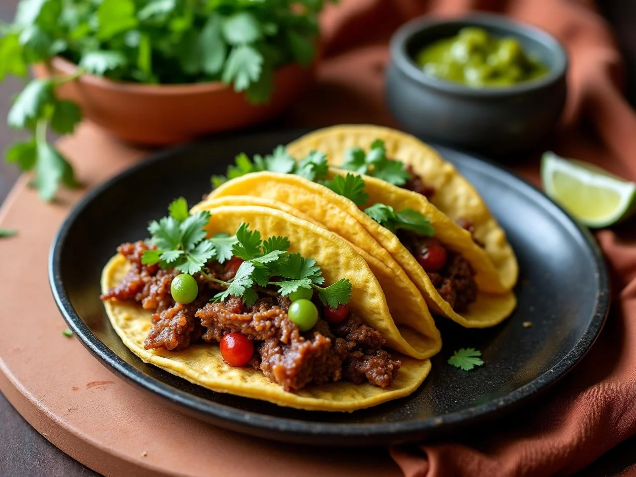 Tacos De Carnitas Con Salsa Verde