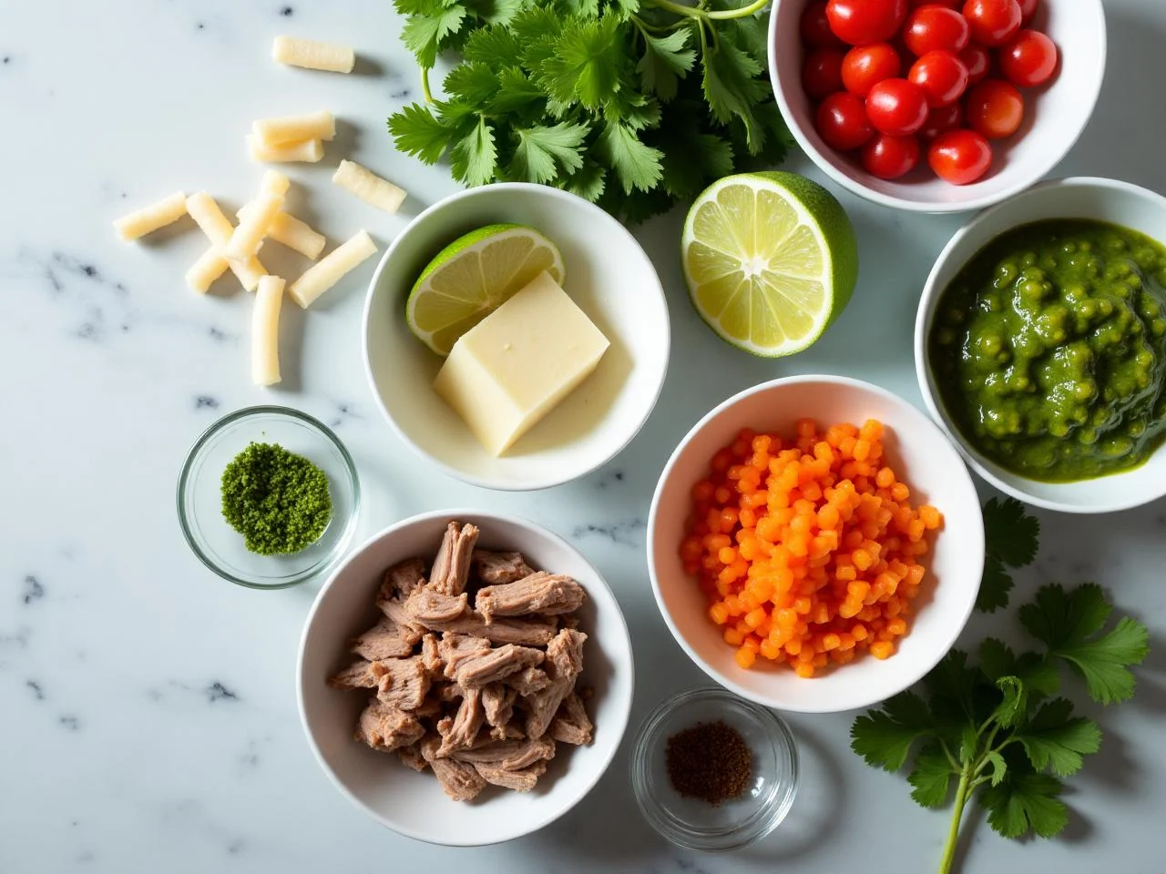 Ingredients for Tacos De Carnitas Con Salsa Verde