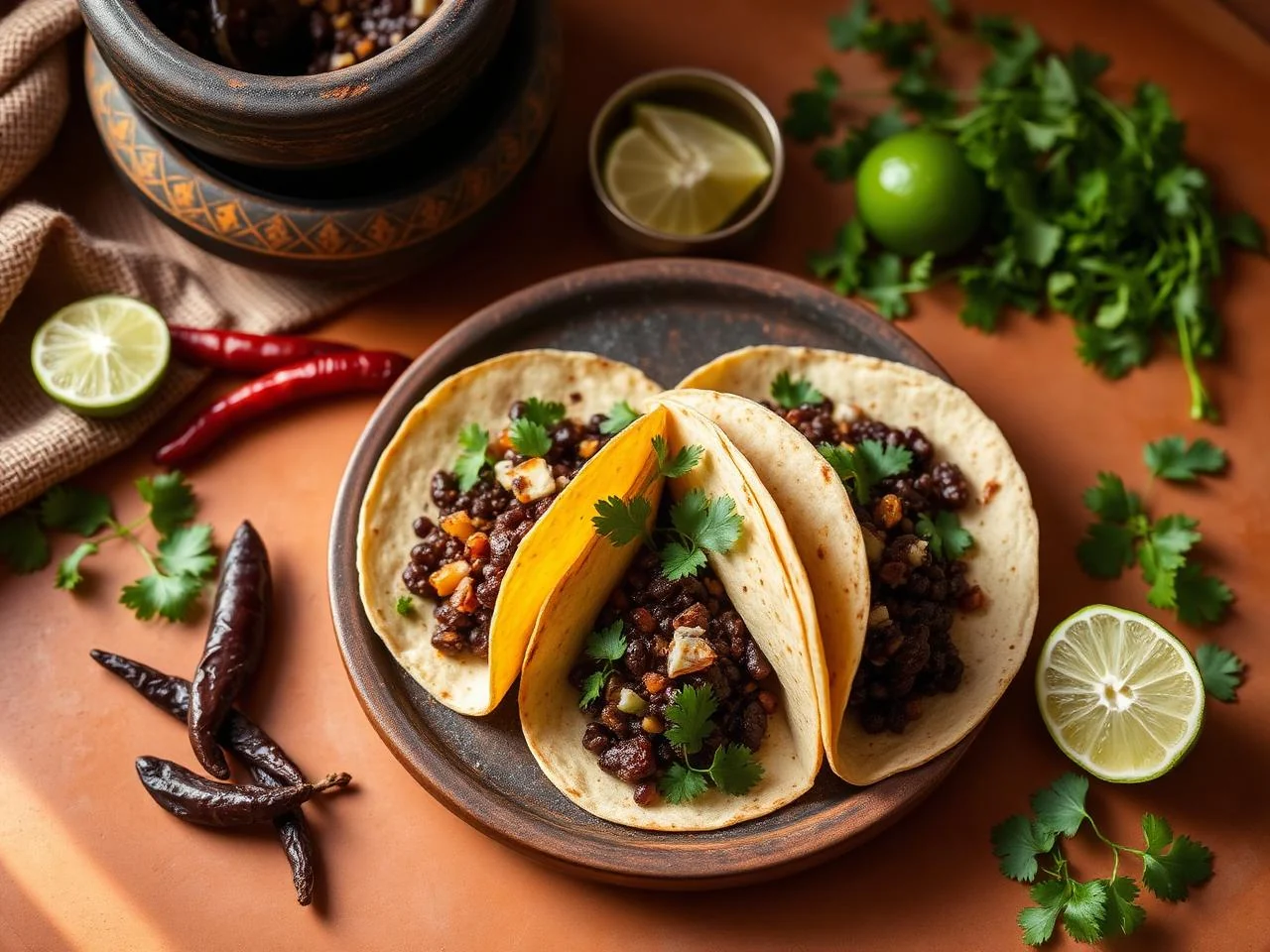 Tacos De Frijoles Negros