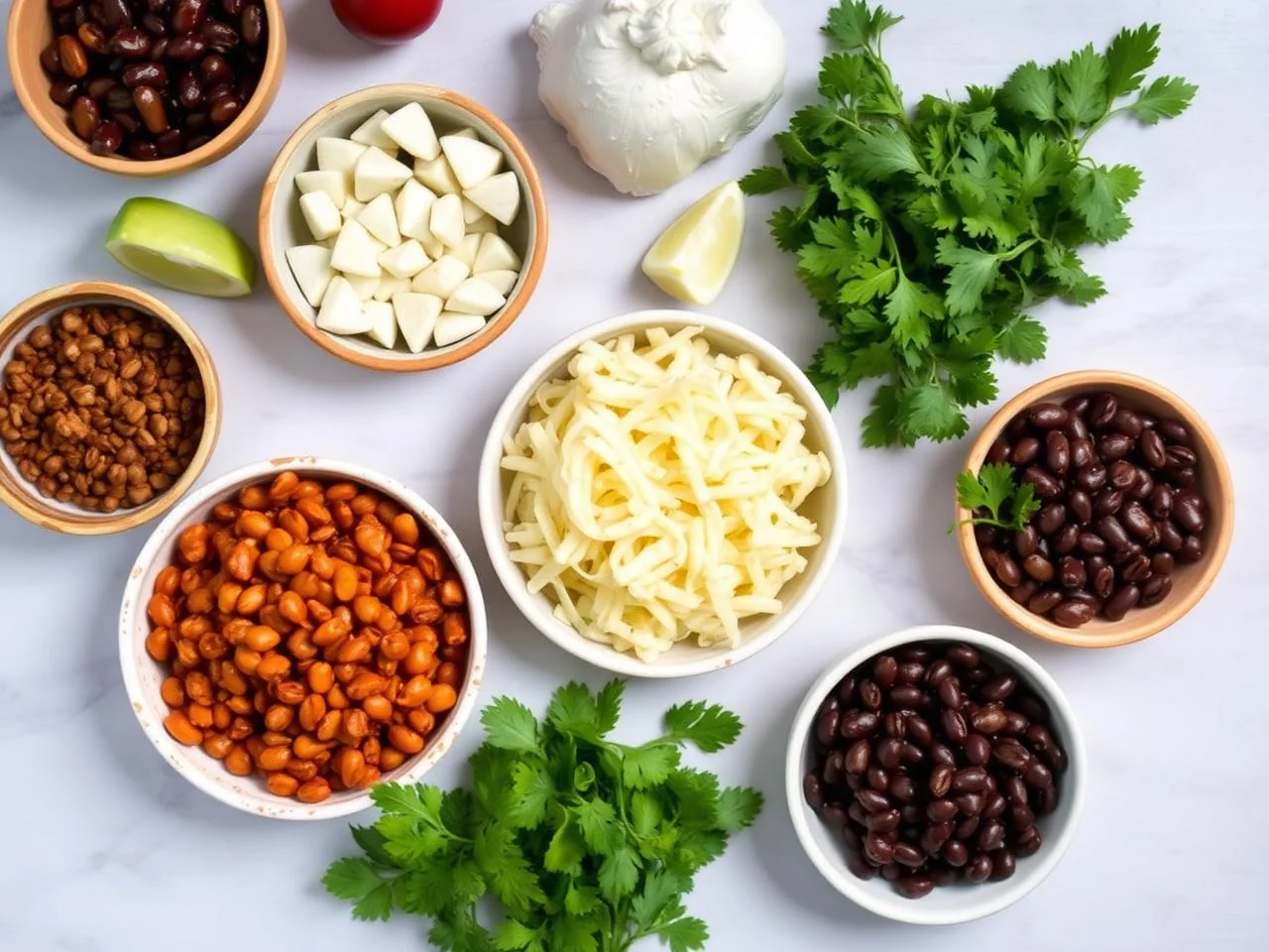 Ingredients for Tacos De Frijoles
