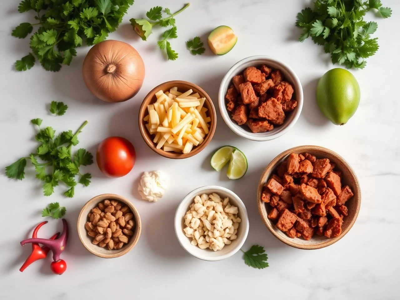 Ingredients for Tacos De Papas Con Chorizo