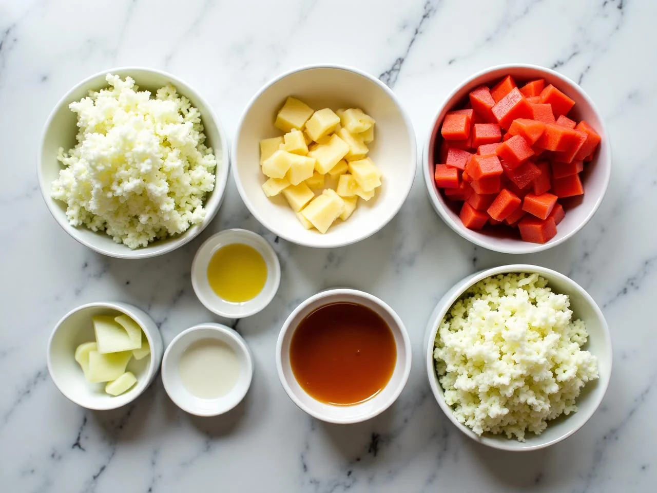 Ingredients for Tangy Vinegar Coleslaw