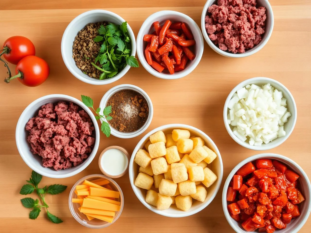 Ingredients for Tater Tot Casserole