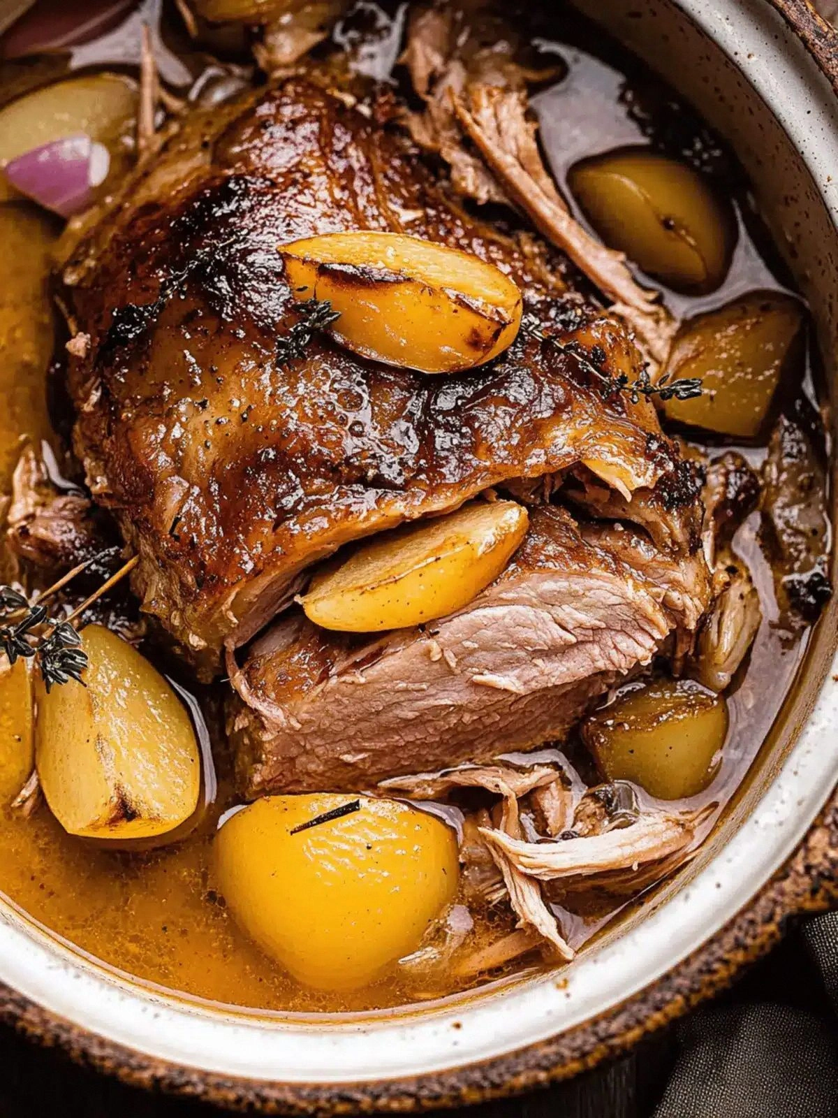 Tender Apple Cider Braised Por