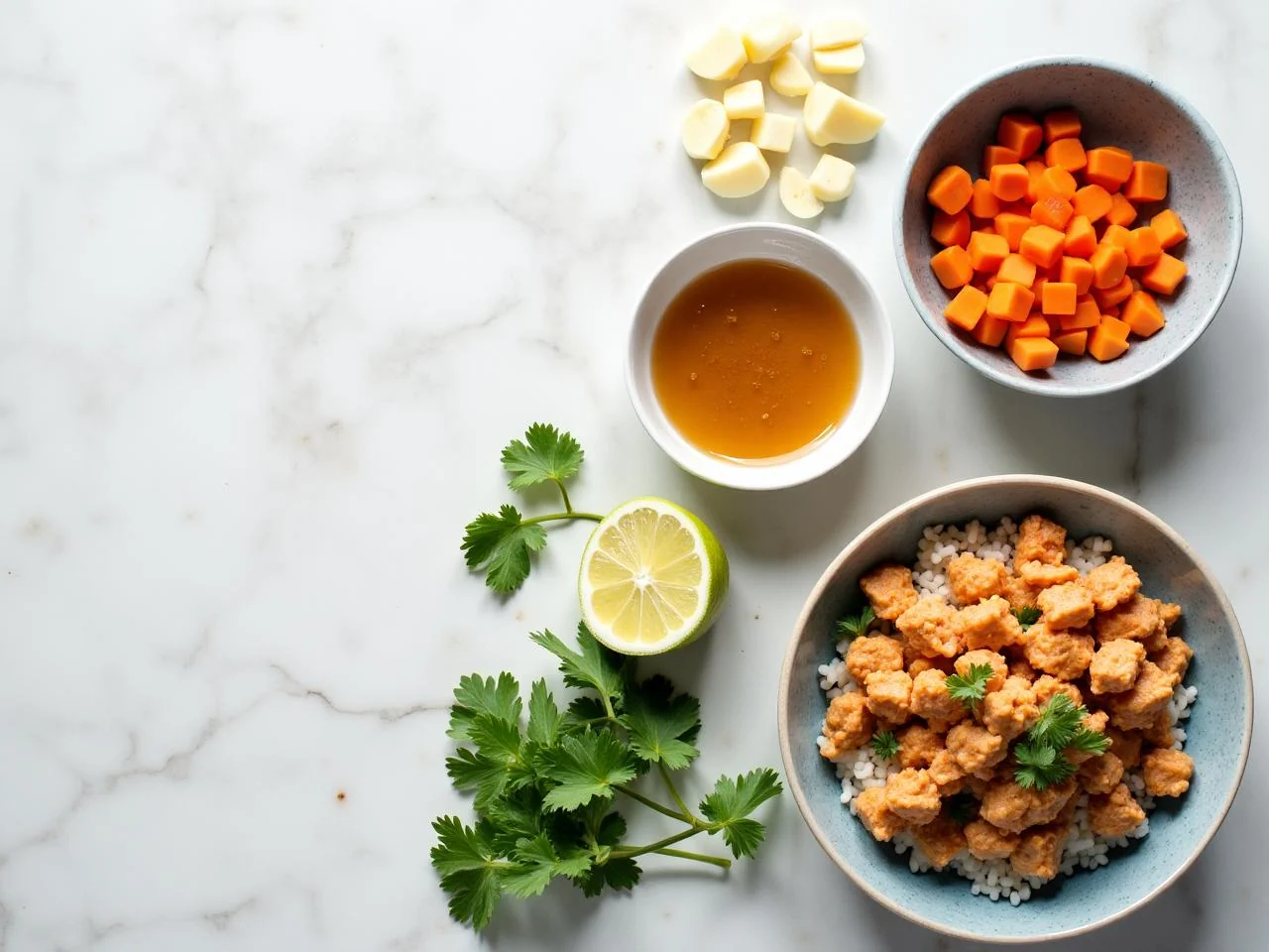 Ingredients for Teriyaki Chicken Rice Bowls