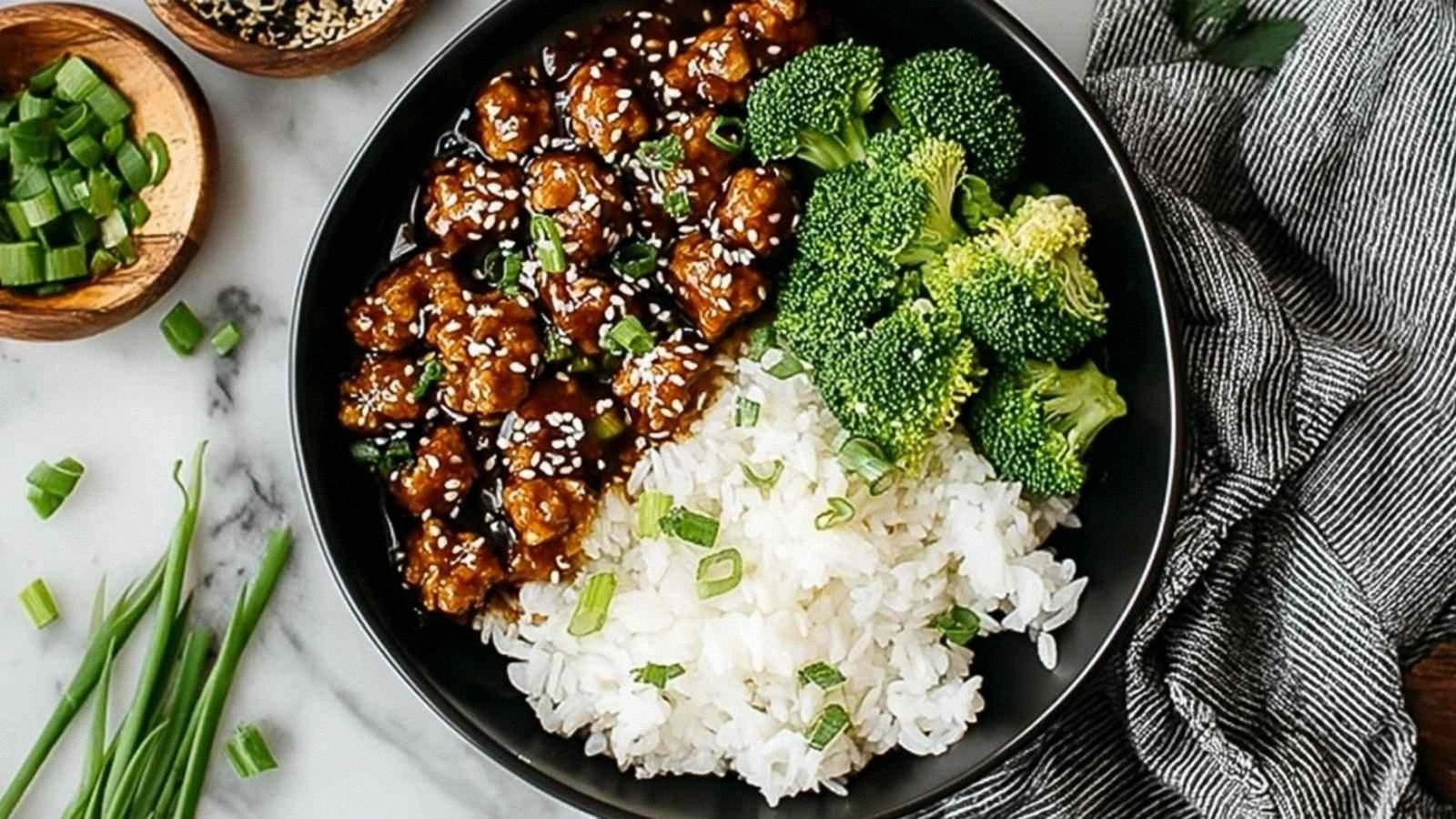 Teriyaki Ground Turkey Bowl
