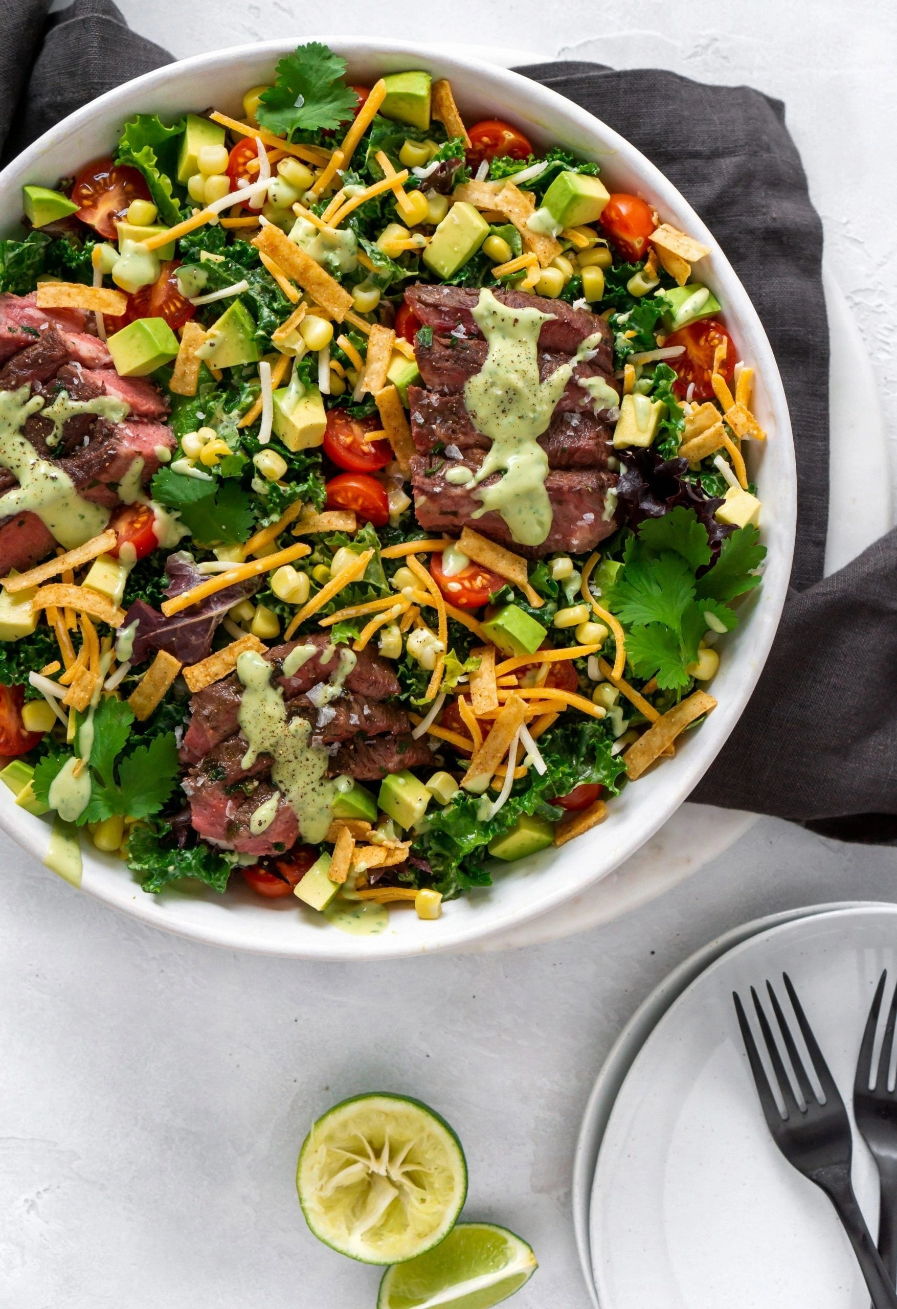 Tex-Mex Flank Steak Salad With