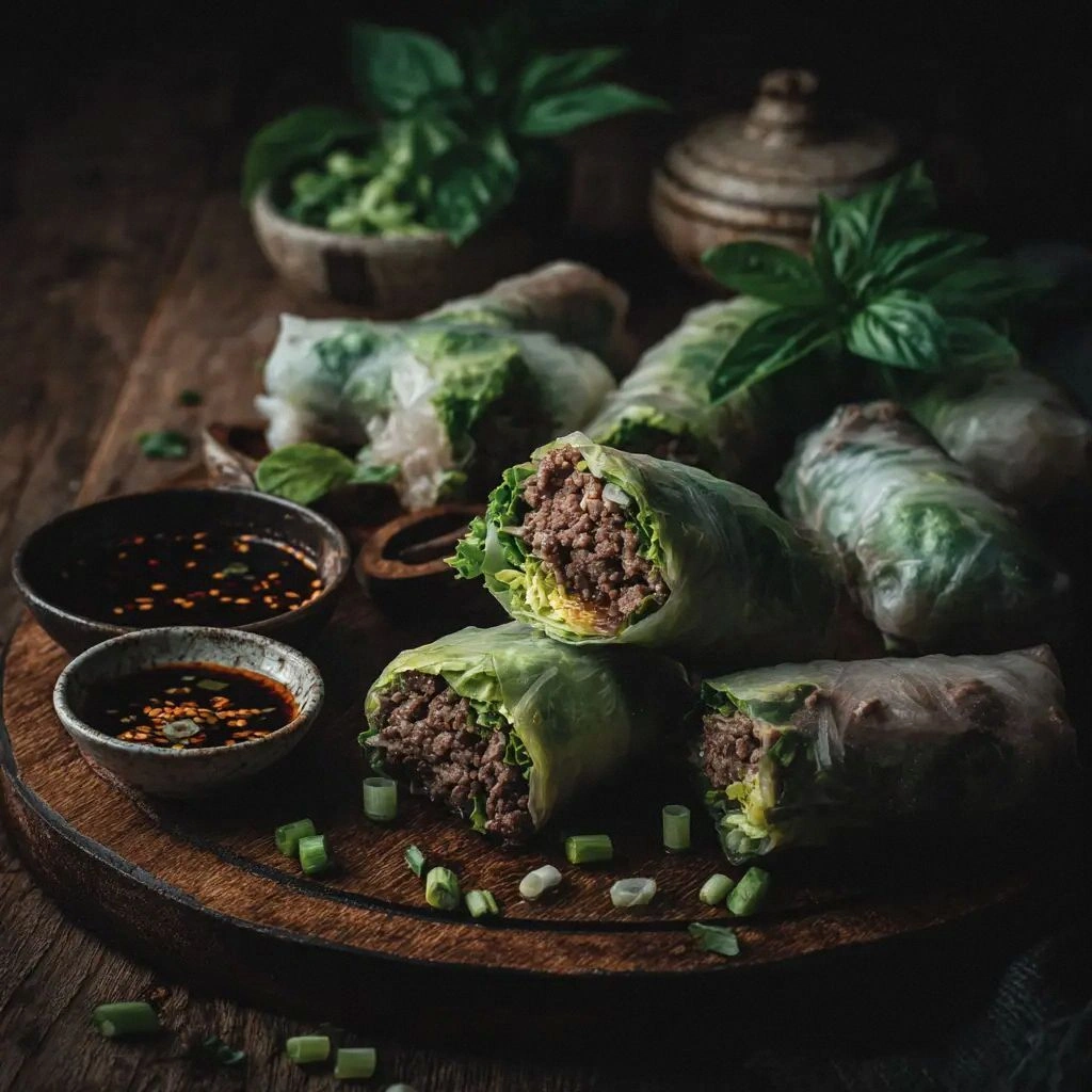 Thai Basil Beef Rolls (Fresh &