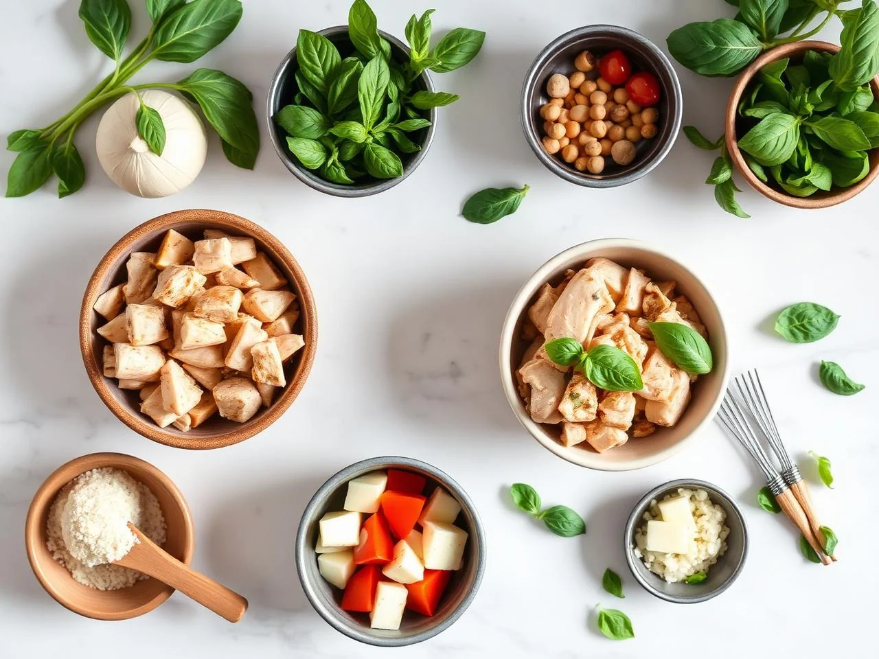 Ingredients for Thai Basil Chicken Bowl