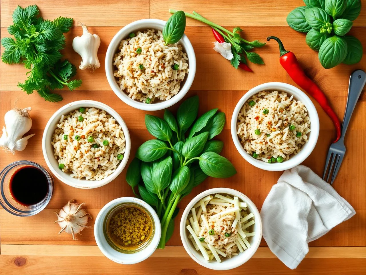 Ingredients for Thai Basil Fried Rice