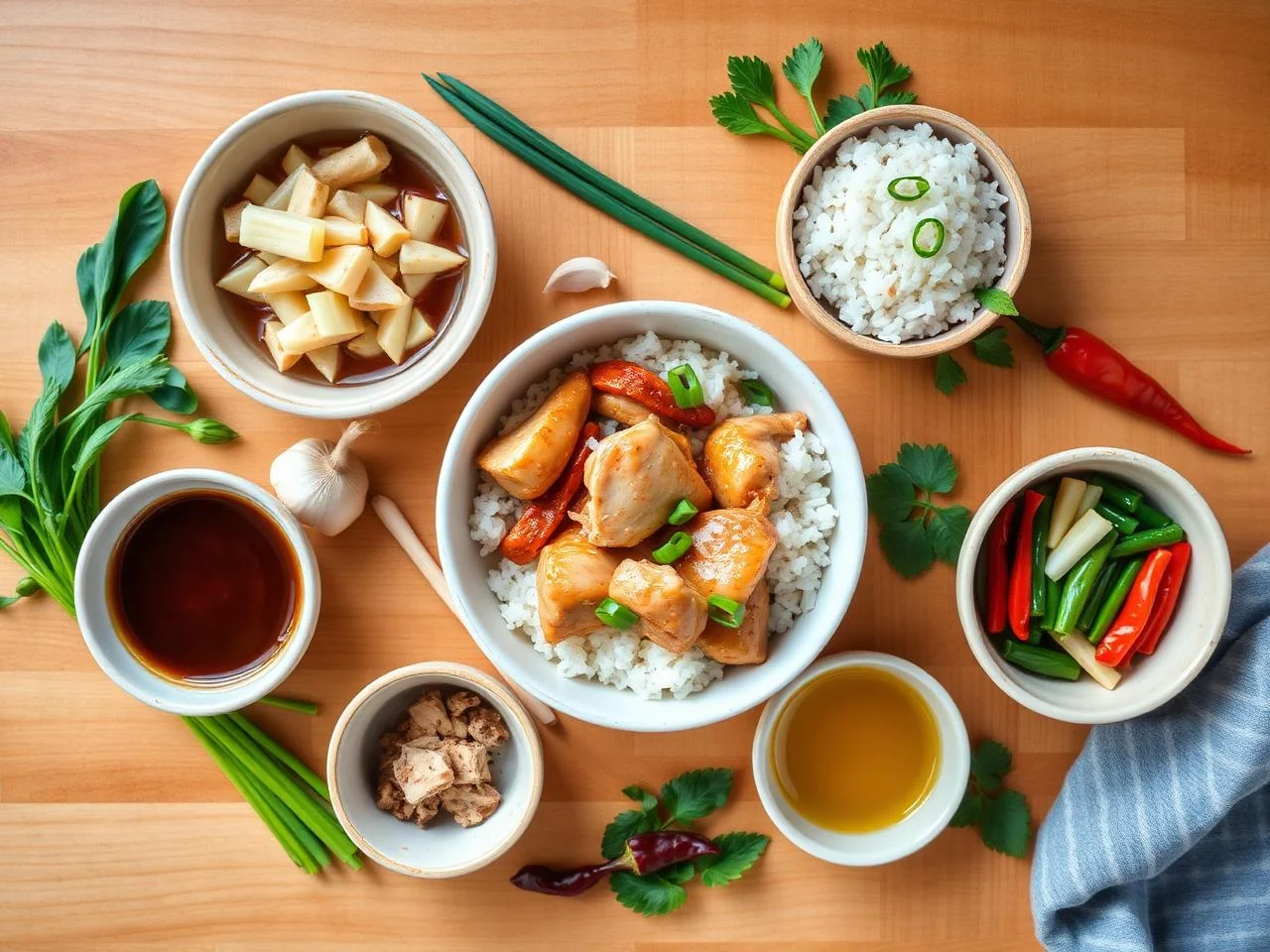 Ingredients for Thai Chicken And Rice