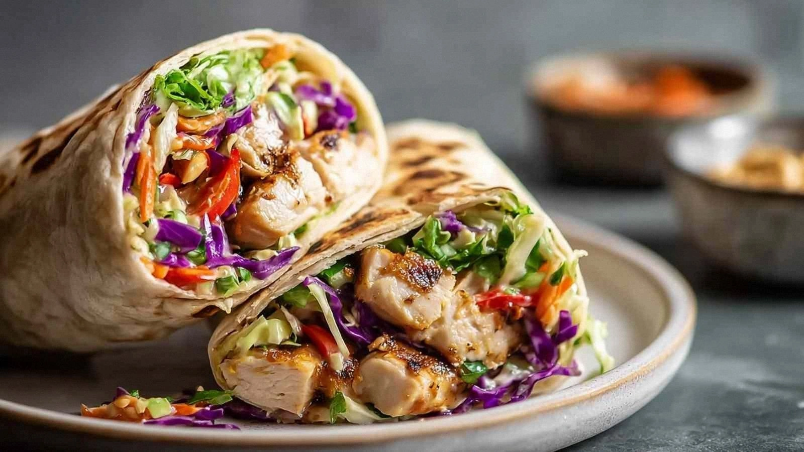Thai Chicken Wrap with Crunchy