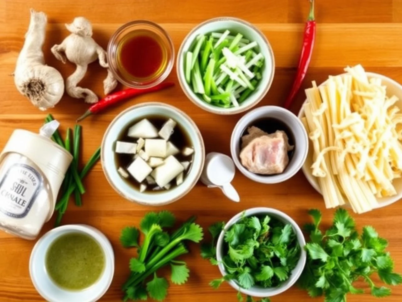 Ingredients for Thai Green Curry Stir Fry
