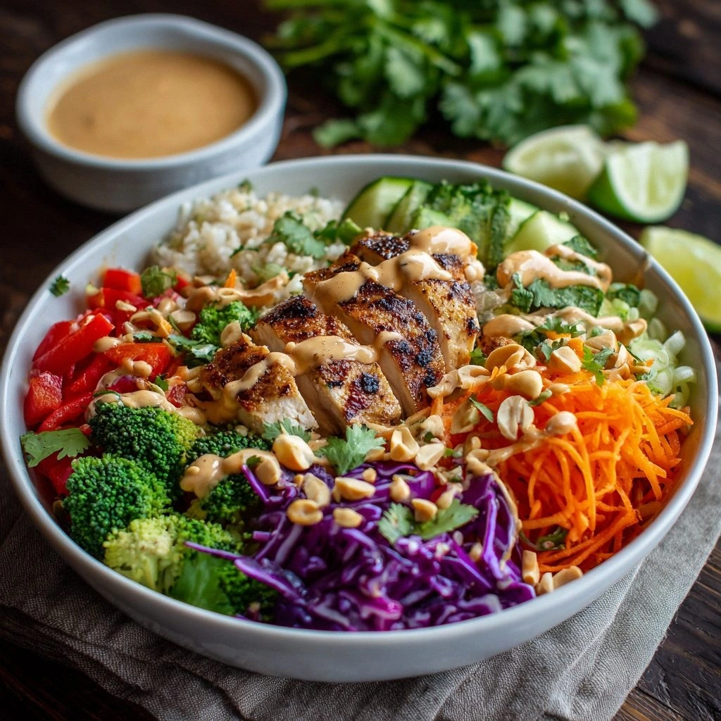 Thai Peanut Chicken Buddha Bow