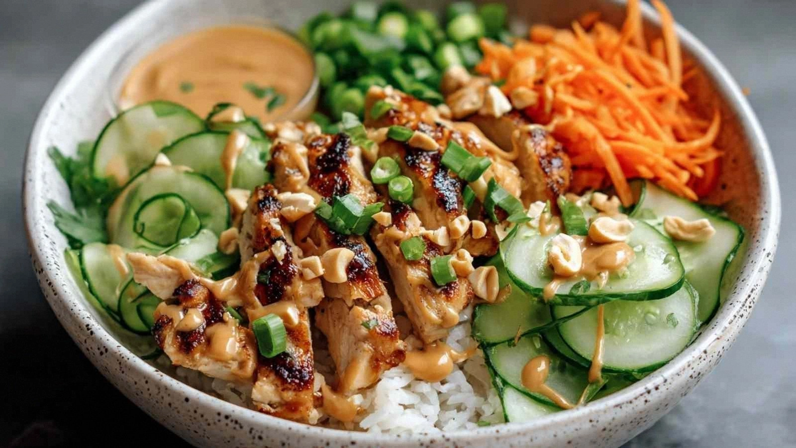Thai Peanut Chicken Buddha Bow