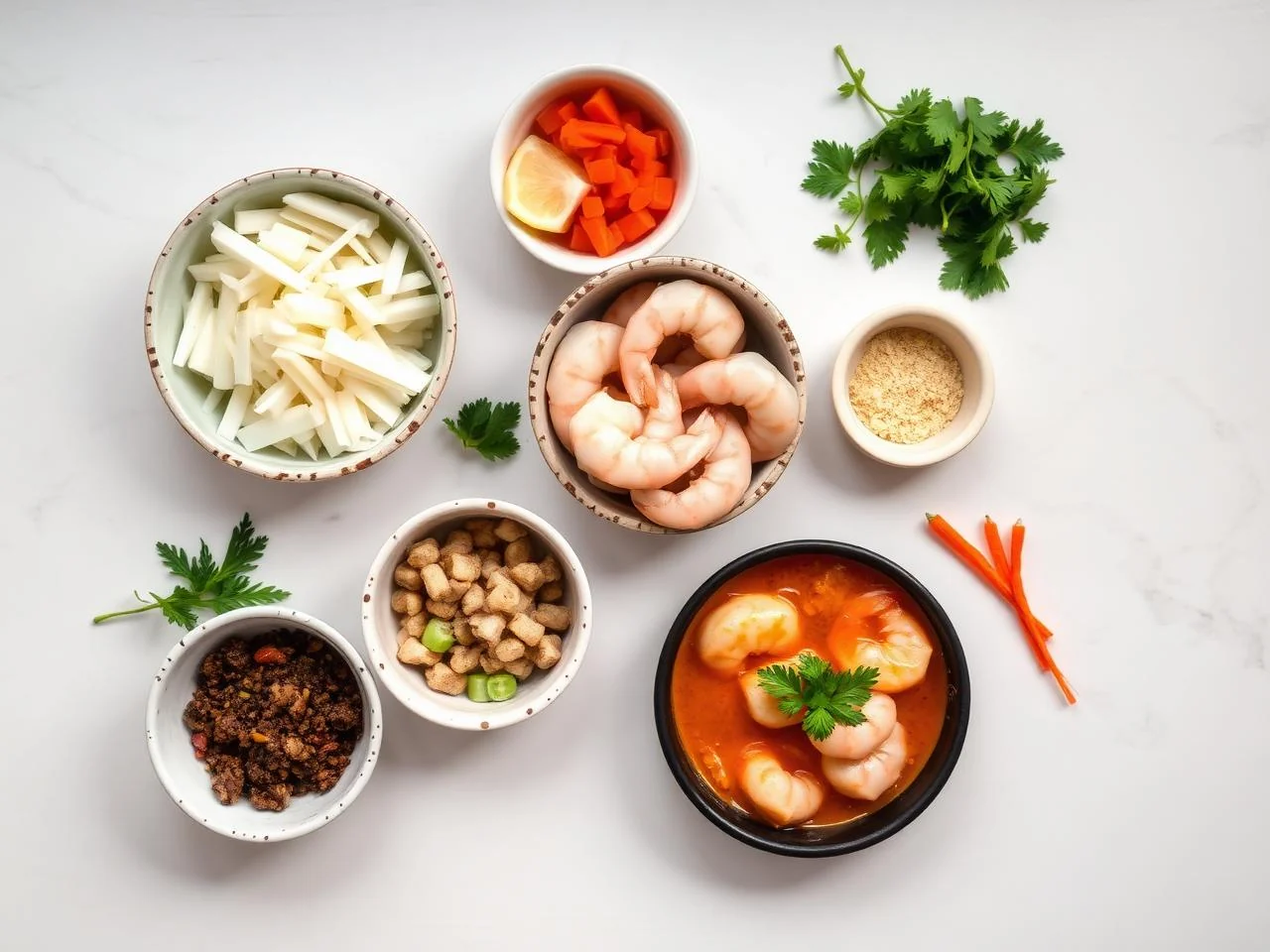 Ingredients for Thai Shrimp Curry