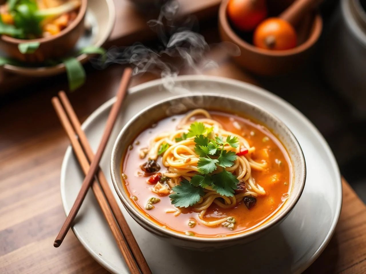 Thai Tom Yum Noodle Soup
