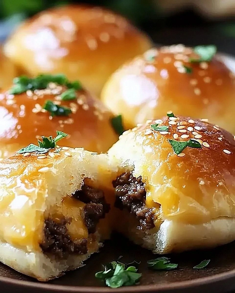 The Ultimate Comfort Bite: Garlic Parmesan Cheeseburger Bombs