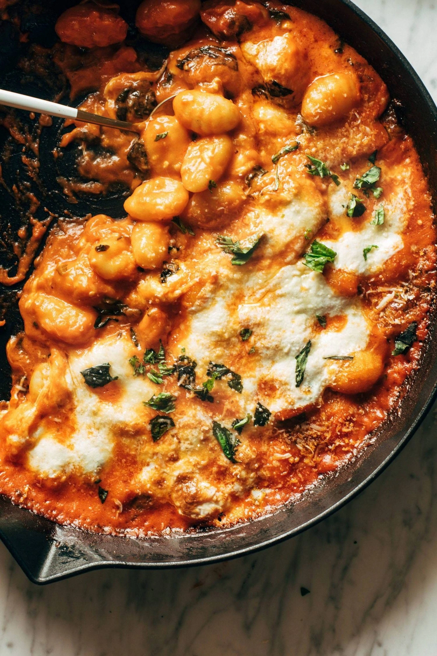 Three Cheese Baked Gnocchi wit