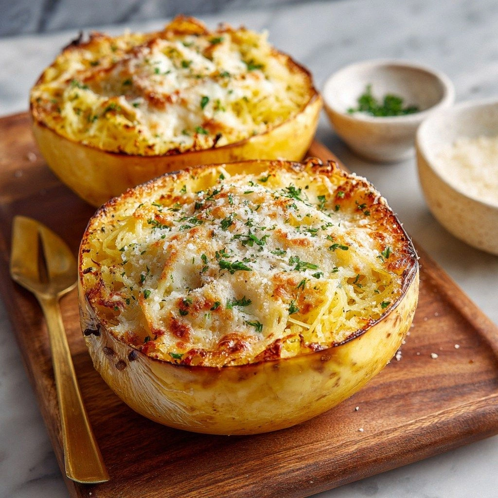 Three Cheese Spaghetti Squash 