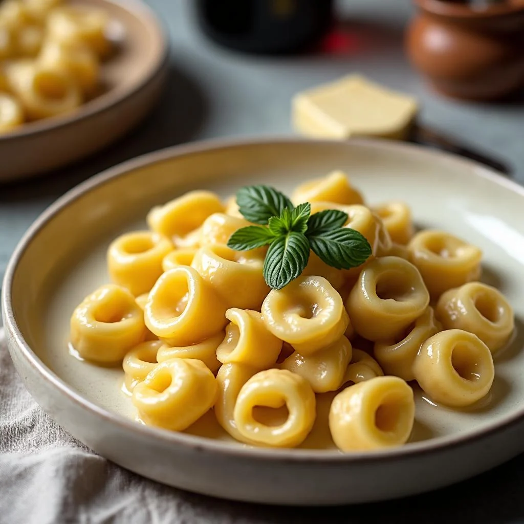 Three-Cheese Tortellini in Cream Sauce