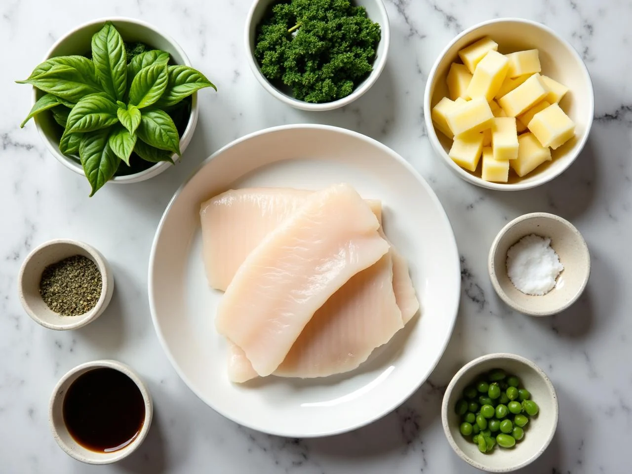 Ingredients for Tilapia Piccata