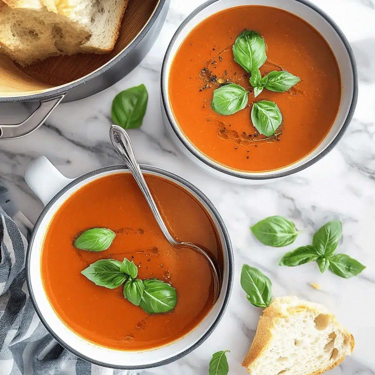 Tomato Basil Soup: Comforting Roasted Flavor in Every Spoonful