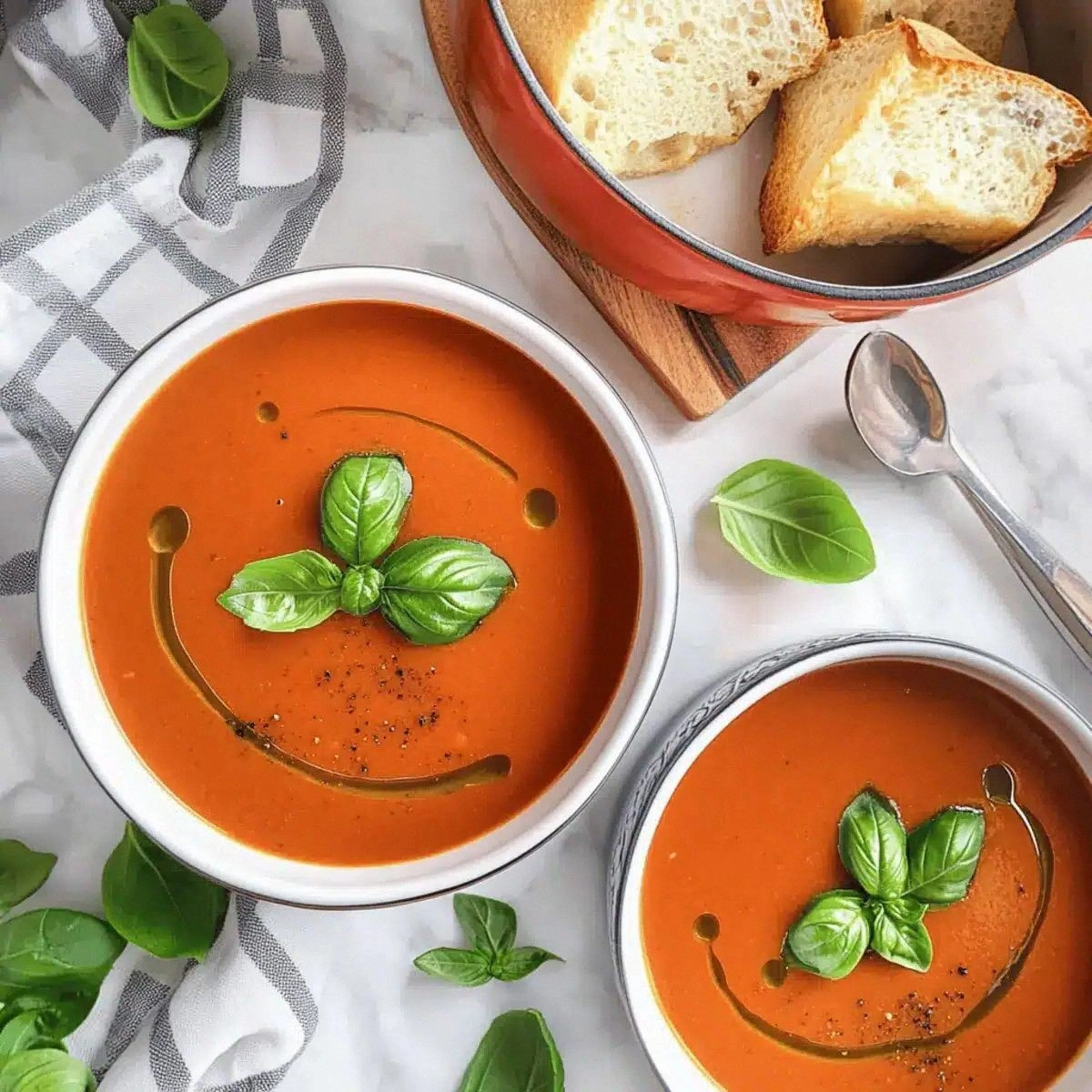 Tomato Basil Soup: Comforting Roasted Flavor in Every Spoonful