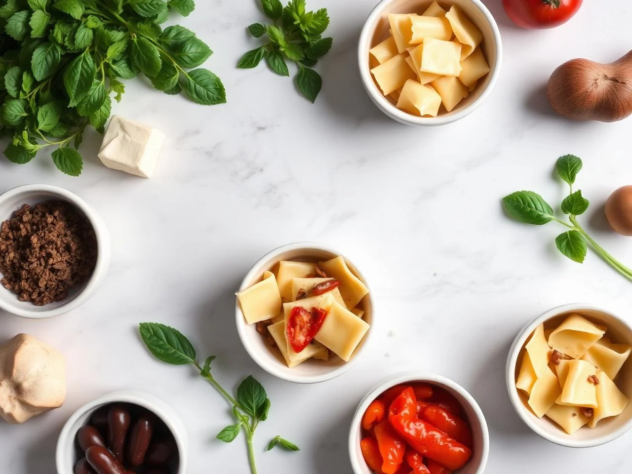 Ingredients for Tortellini Bake