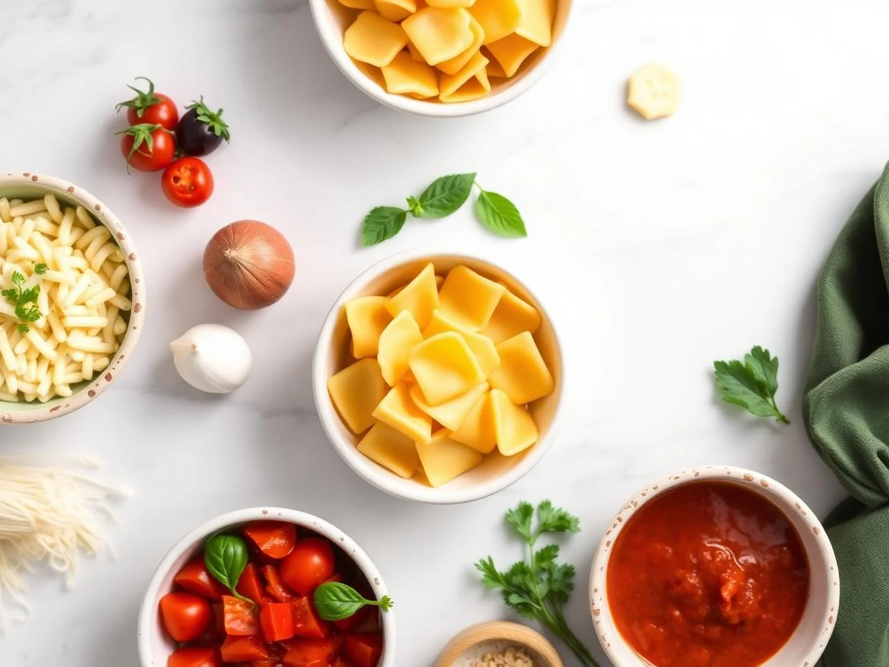 Ingredients for Tortellini Casserole