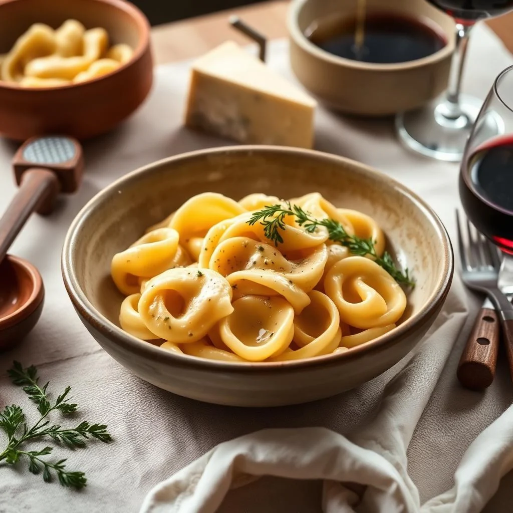 Tortellini With Creamy Cheese Sauce