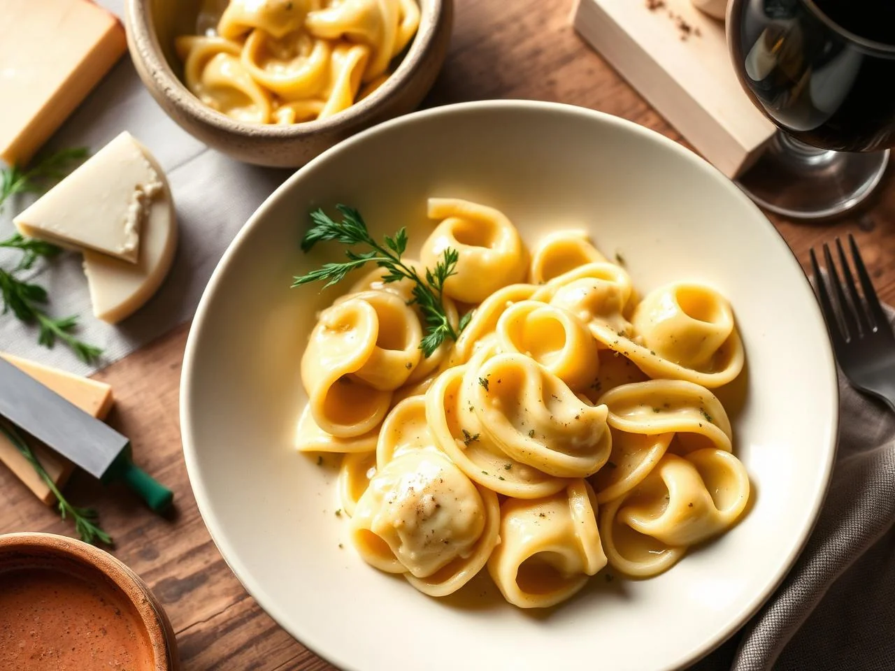 Tortellini With Creamy Cheese Sauce