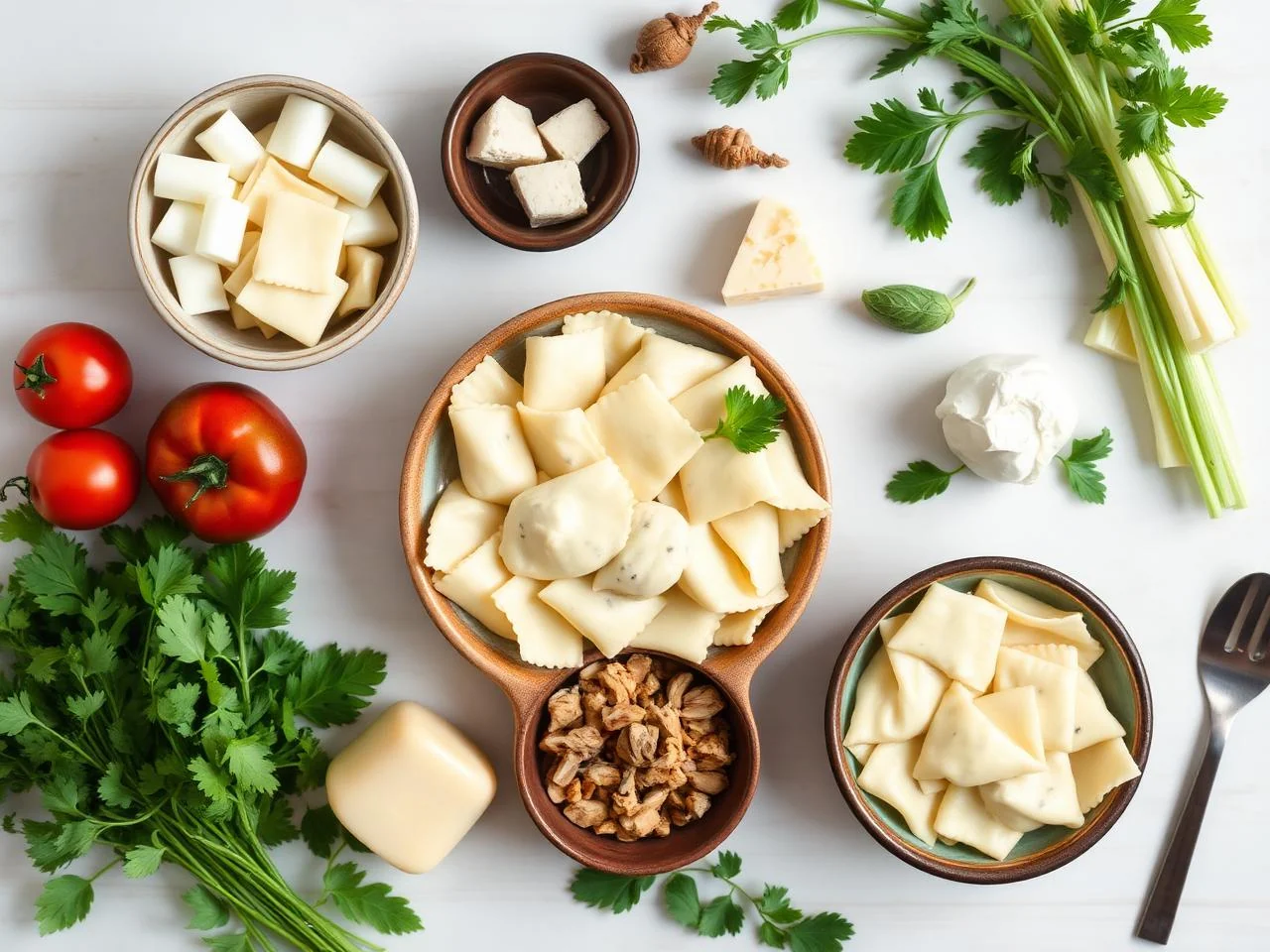 Ingredients for Tortellini With Creamy Cheese Sauce