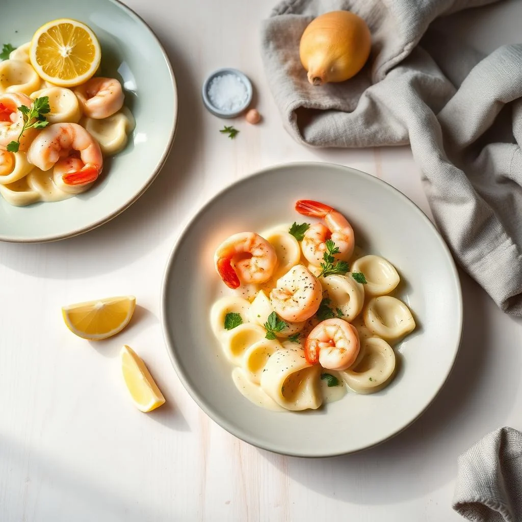 Tortellini With Shrimp And Cream