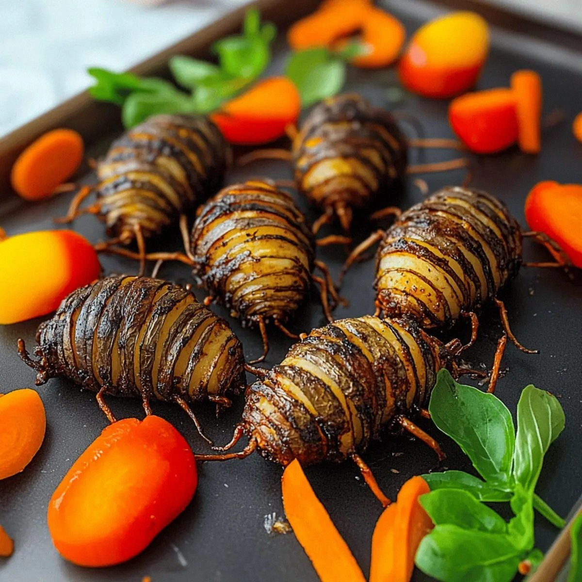 Transform Hasselback Potato Bugs into Spooky Halloween Treats