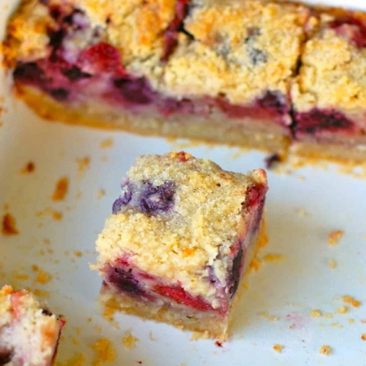 Triple Berry Pie Bars