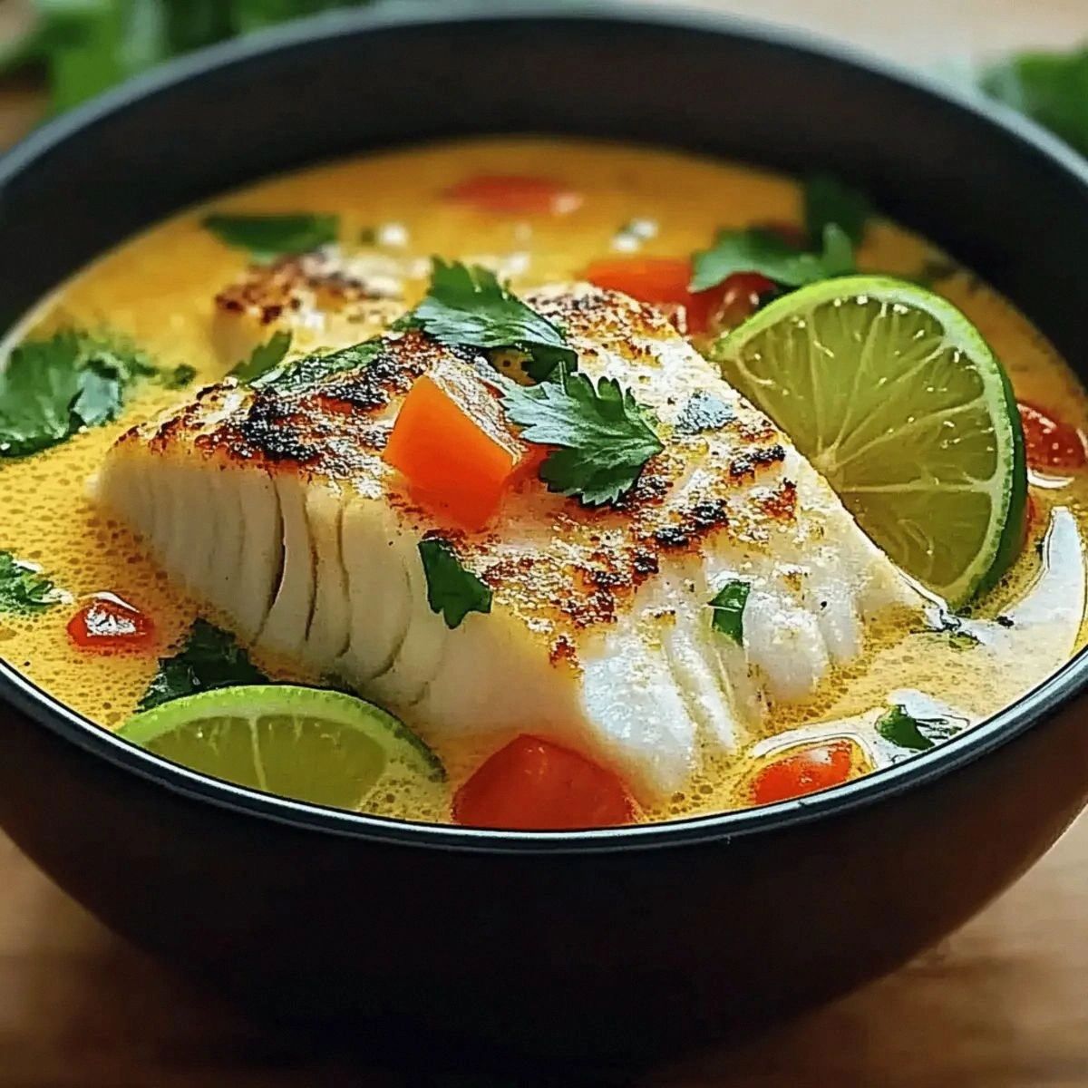 Tropical Coconut Lime Fish Soup for a Quick Dinner Delight