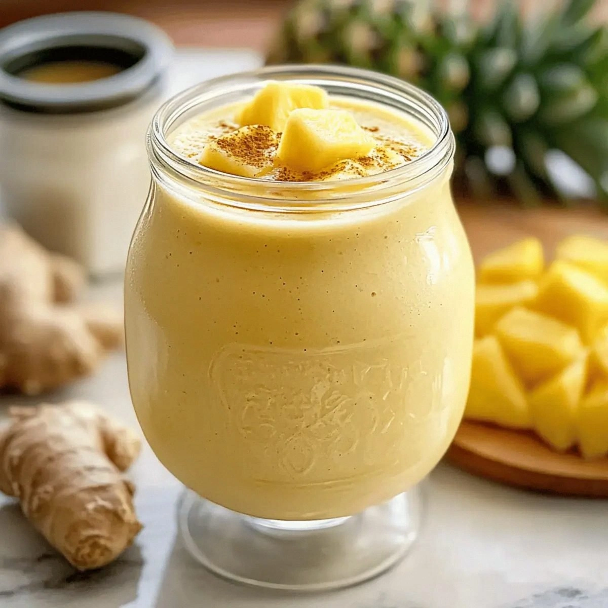 Tropical Pineapple Ginger Smoothie for a Refreshing Boost