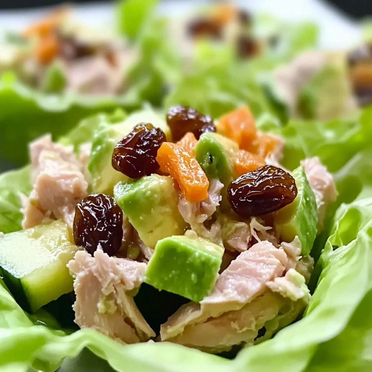 Tuna with Avocado and Raisins: A Creamy, Nutritious Delight