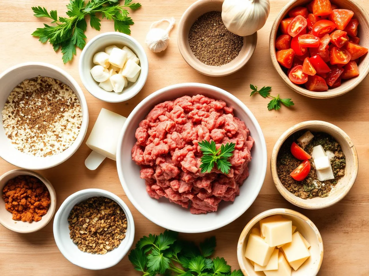 Ingredients for Turkey And Beef Meatloaf