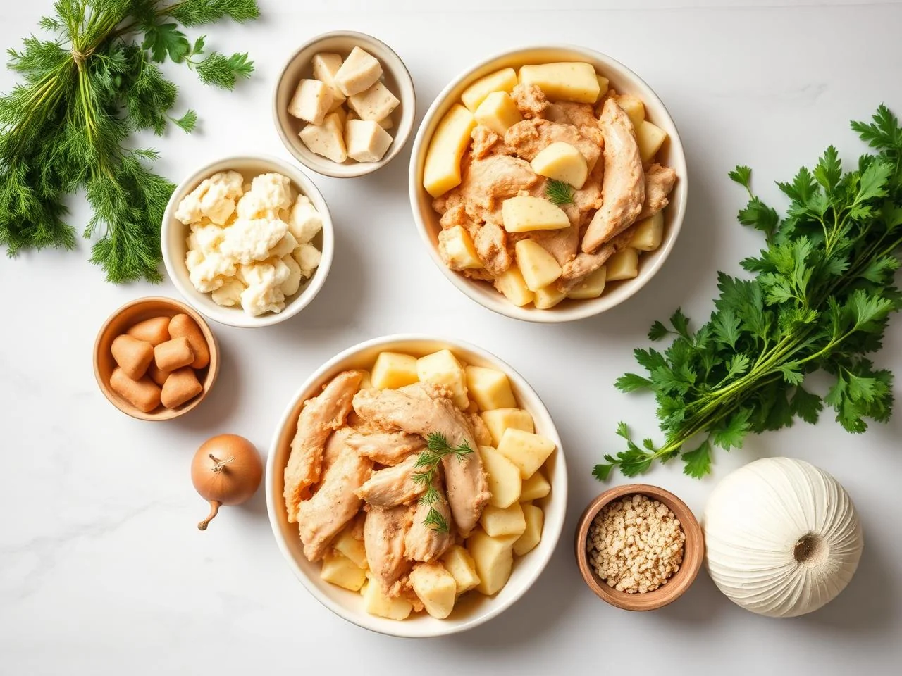 Ingredients for Turkey And Mashed Potato Shepherd'S Pie