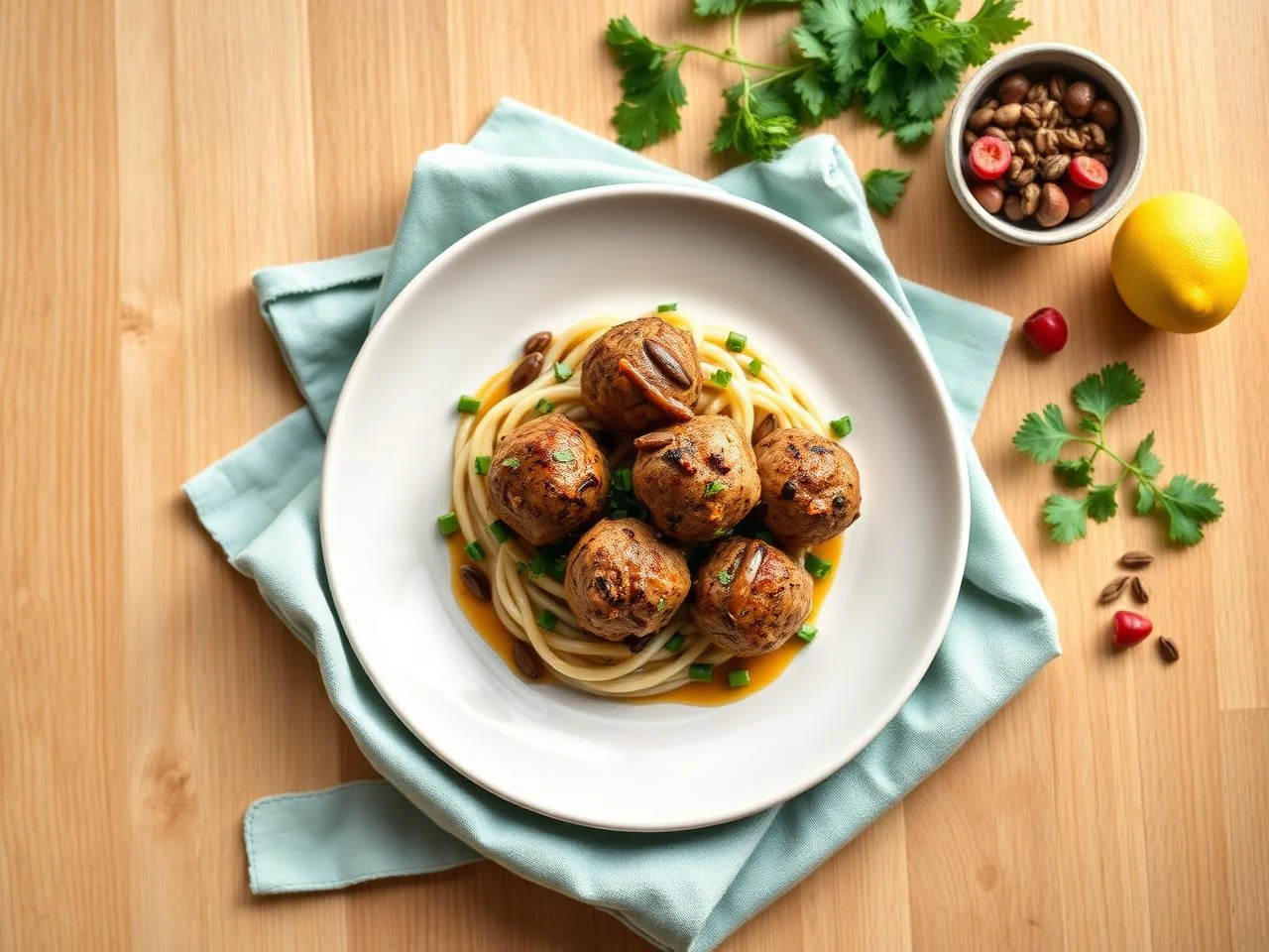 Turkey And Mushroom Meatballs