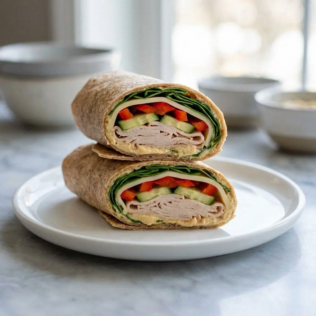 Turkey Hummus Wrap Meal Prep: 