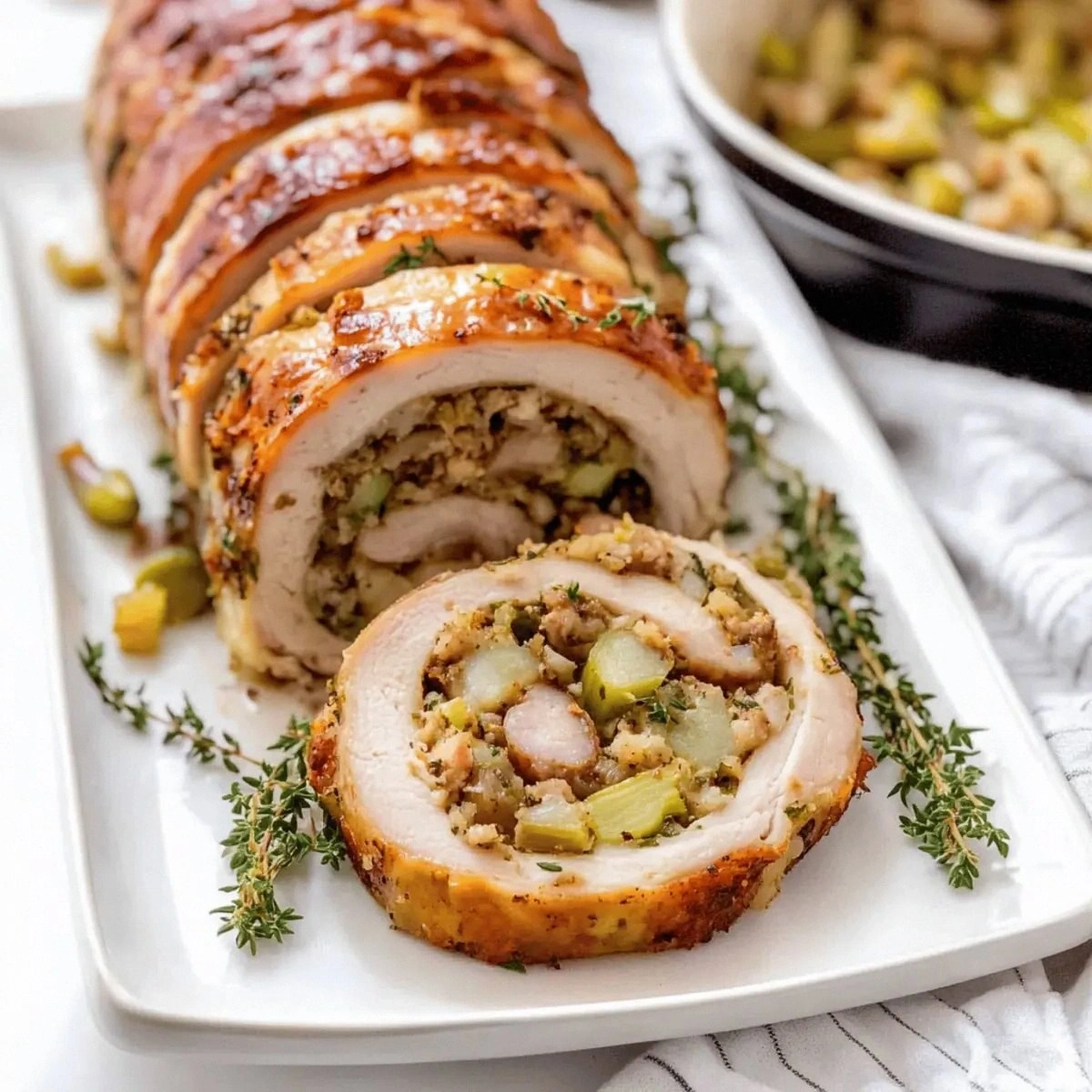 Turkey Roulade with Sausage Stuffing for a Cozy Thanksgiving
