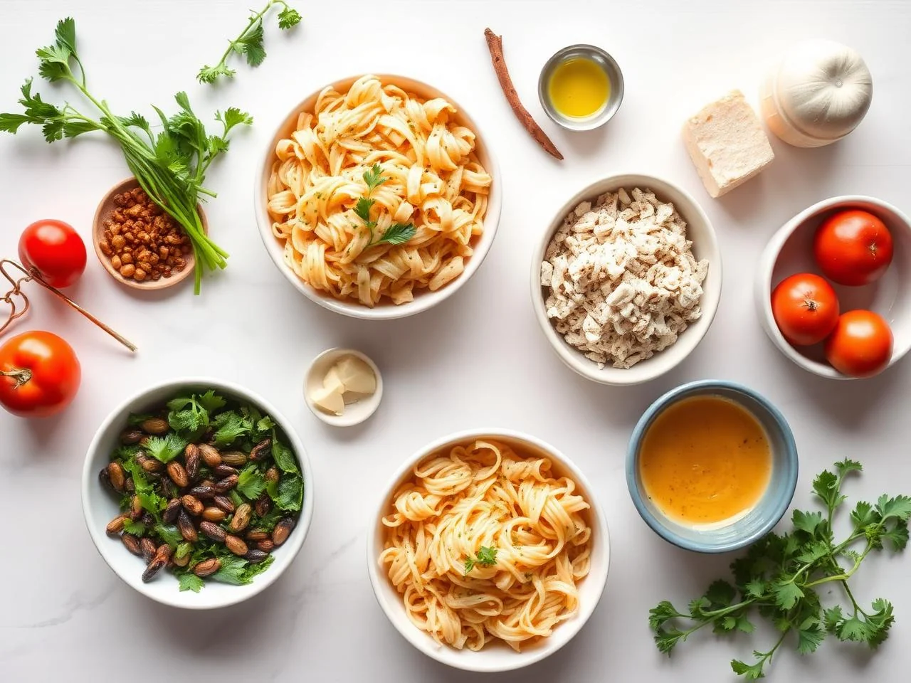 Ingredients for Turkey Tetrazzini