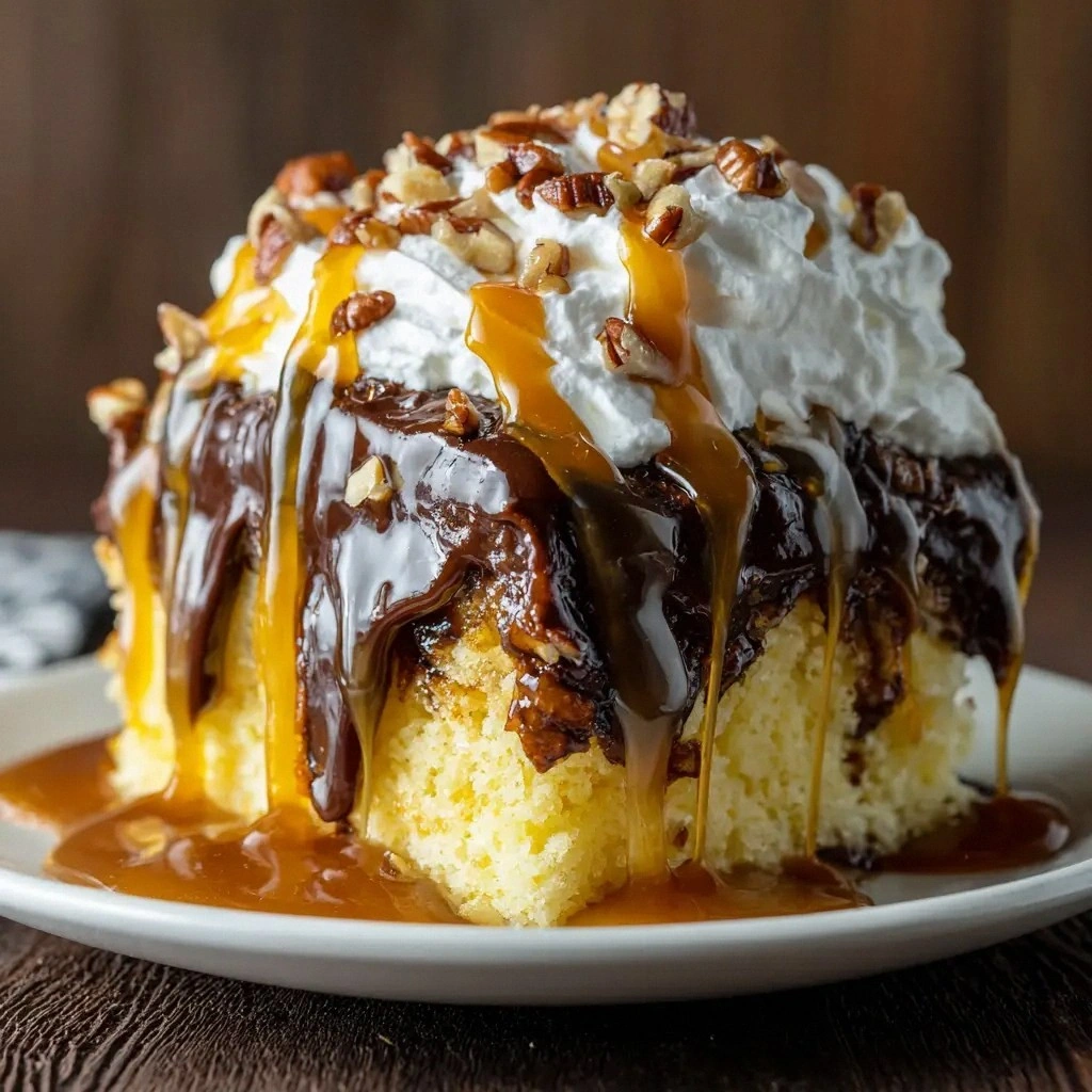 Turtle Poke Cake: The Easiest,